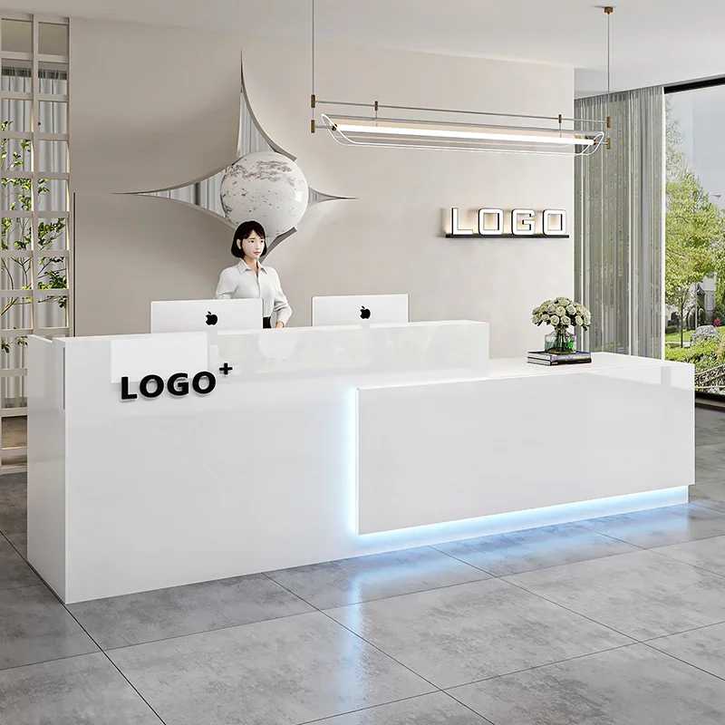 Office Furniture Bali - Storage Trendy Reception Desk Modern Display
