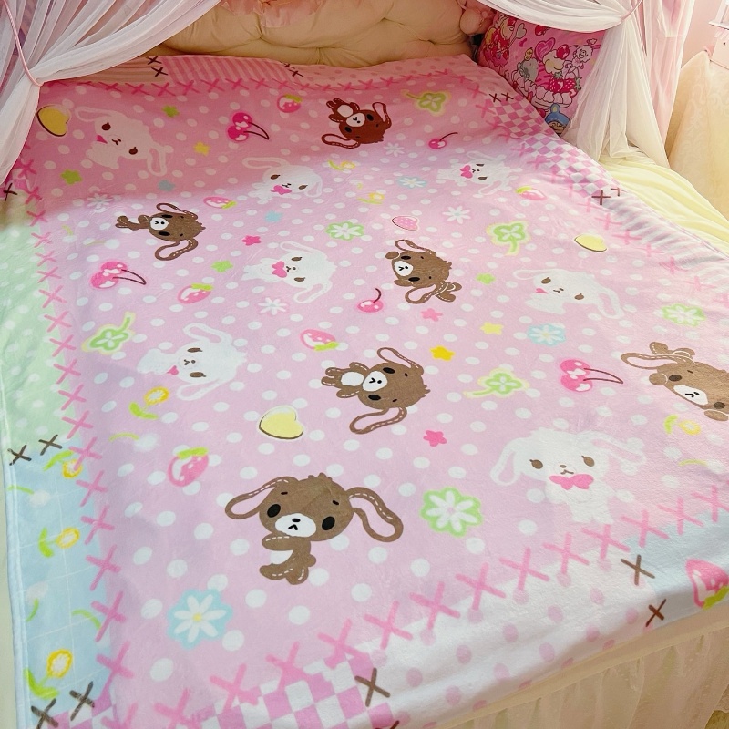 Office Furniture Ideas - Cute Sanrio Sugarbunnies Coral Plush Blanket