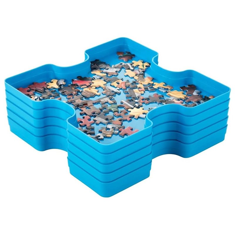 Tray Sorter Stacking - MACH-Blue Plastic For Puzzle Lover Sorter