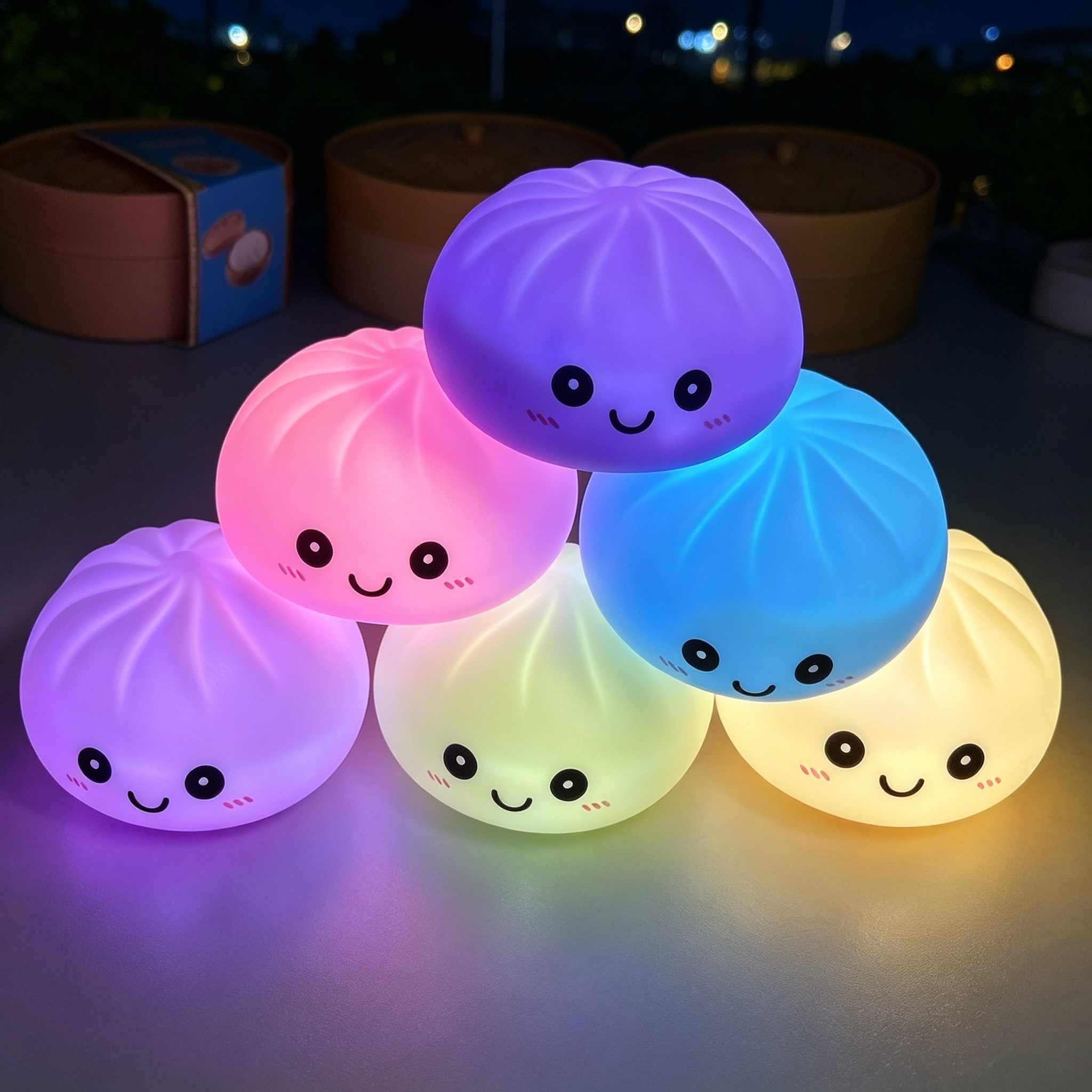 Office Furniture Table - Light-up Bubble Spitting Steamed Bun Stress
