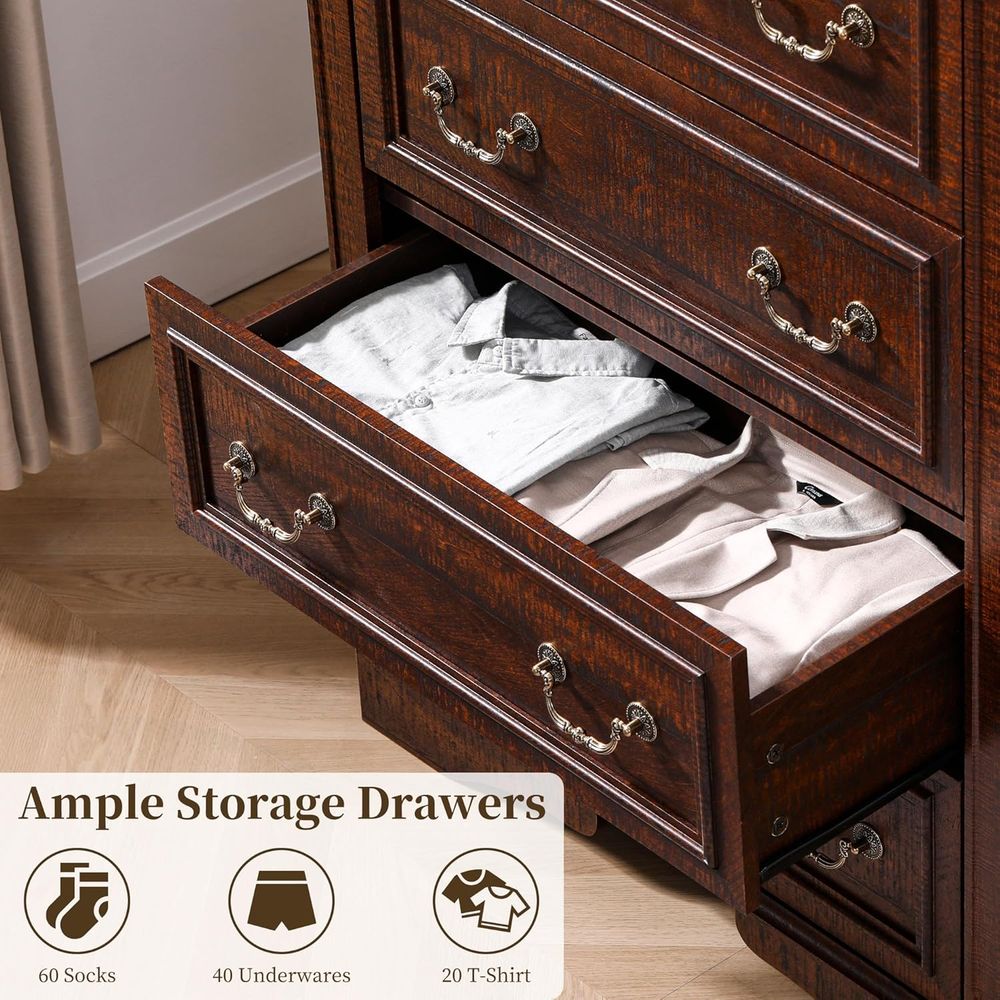 6-Drawer Tall Dresser for Bedr - Office Furniture Modern recensie en prijs