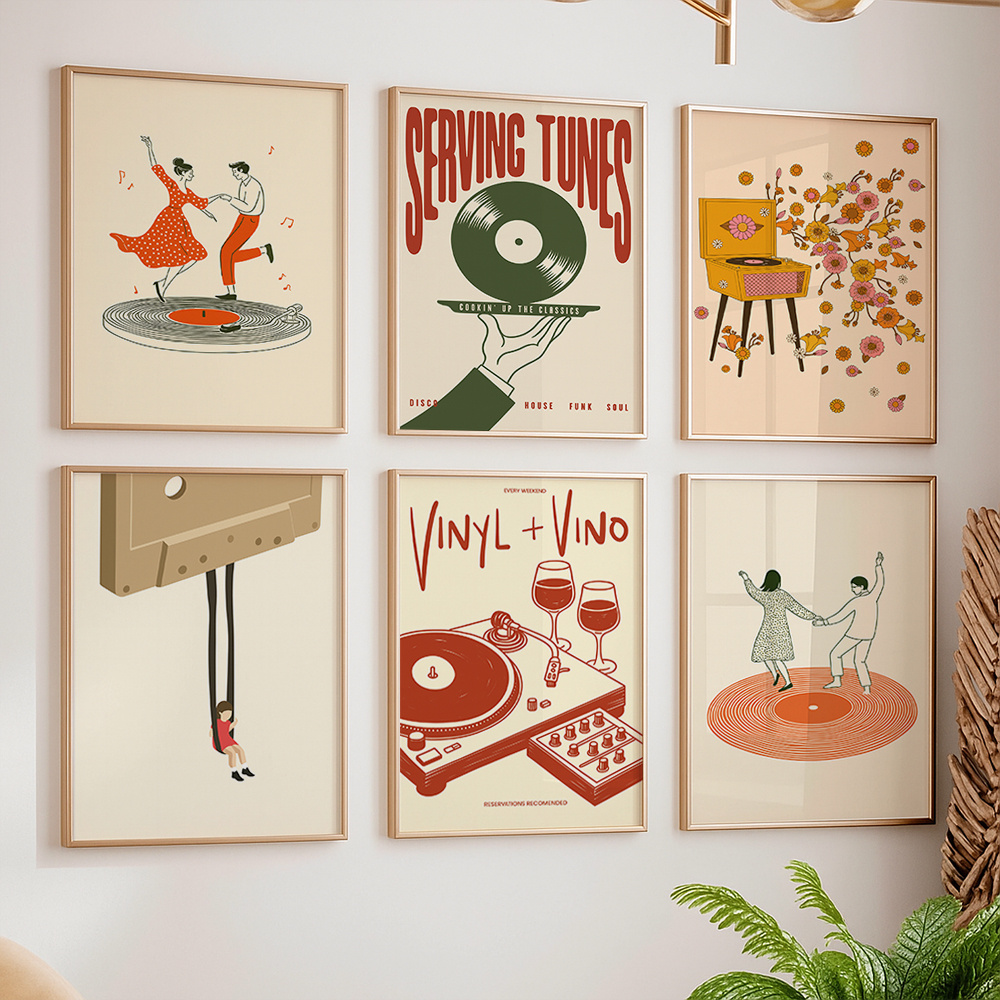 1pc Vintage Music Canvas Poste - Office Furniture Modern recensie en prijs