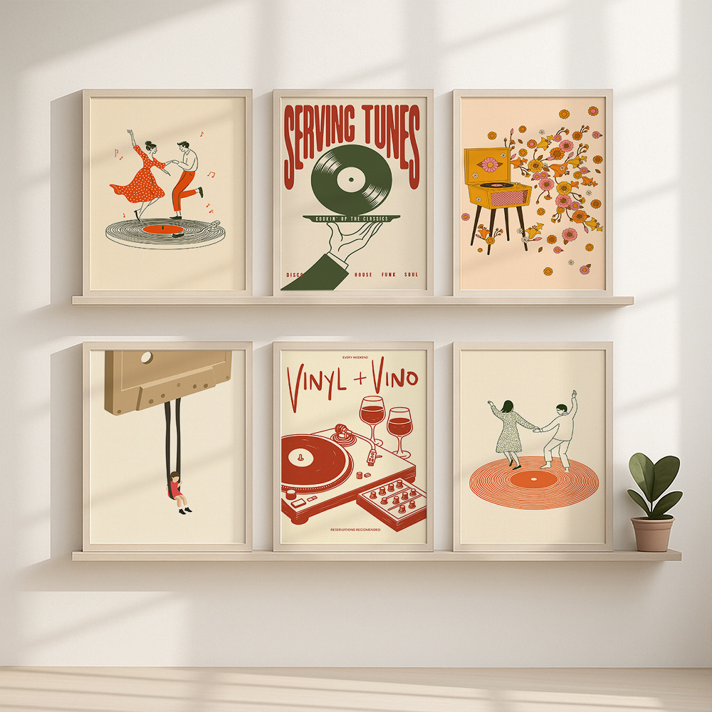 1pc Vintage Music Canvas Poste - Office Furniture Modern recensie en prijs