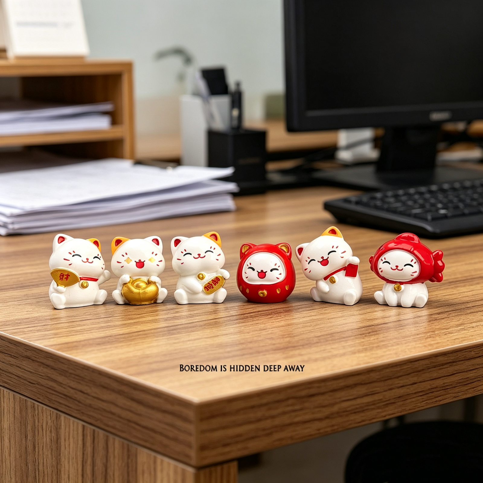 6 Cute Money-Drawing Cat Kitte - Office Furniture Table recensie en prijs