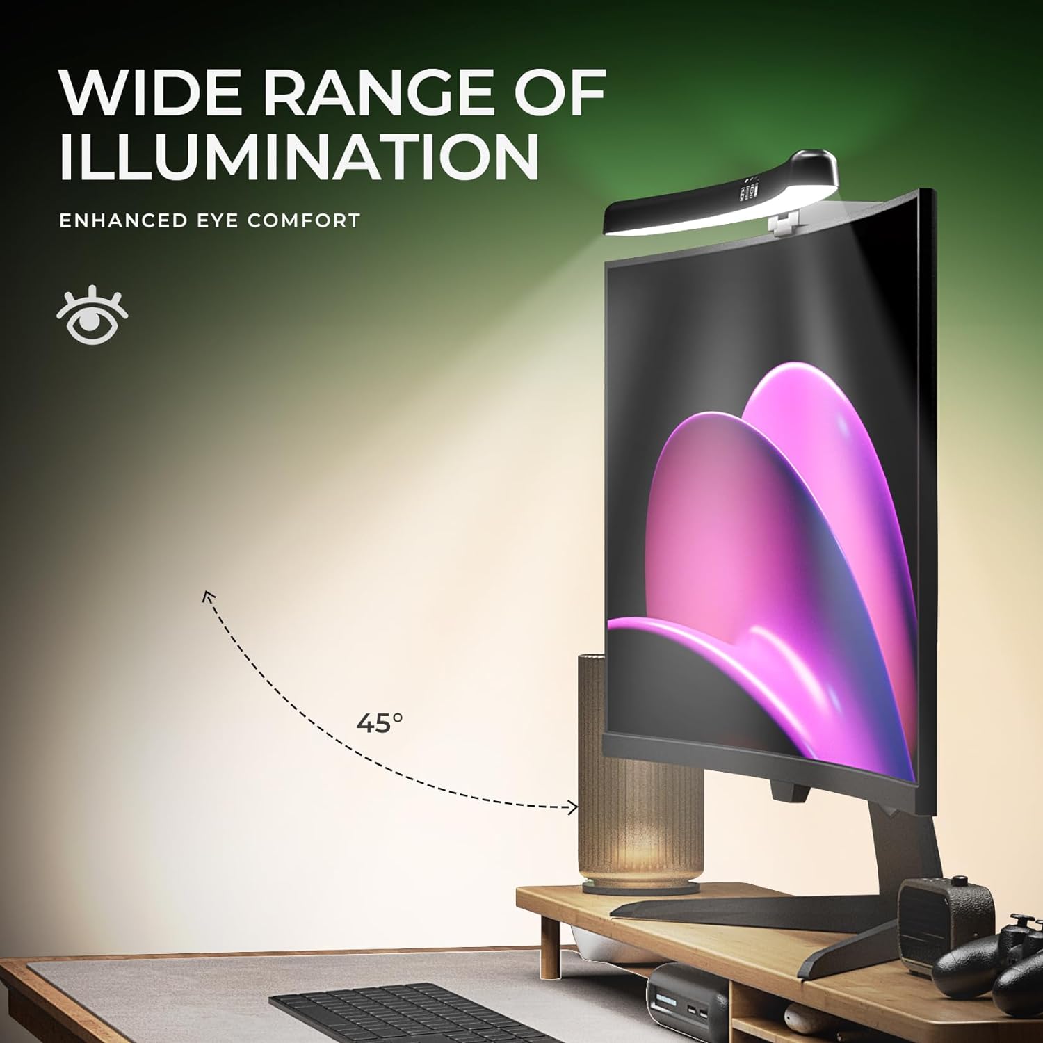 Curved Monitor Light Bar 3 Col - Office Furniture Table recensie en prijs