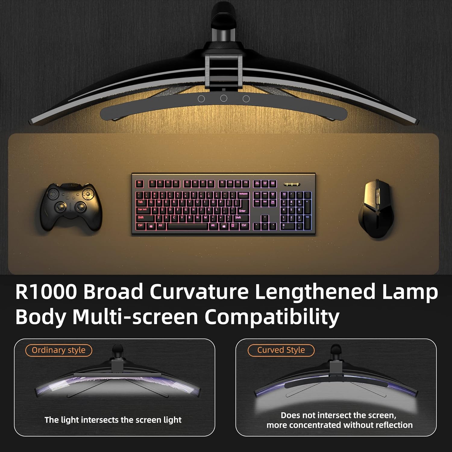 Curved Monitor Light Bar 3 Col - Office Furniture Table recensie en prijs